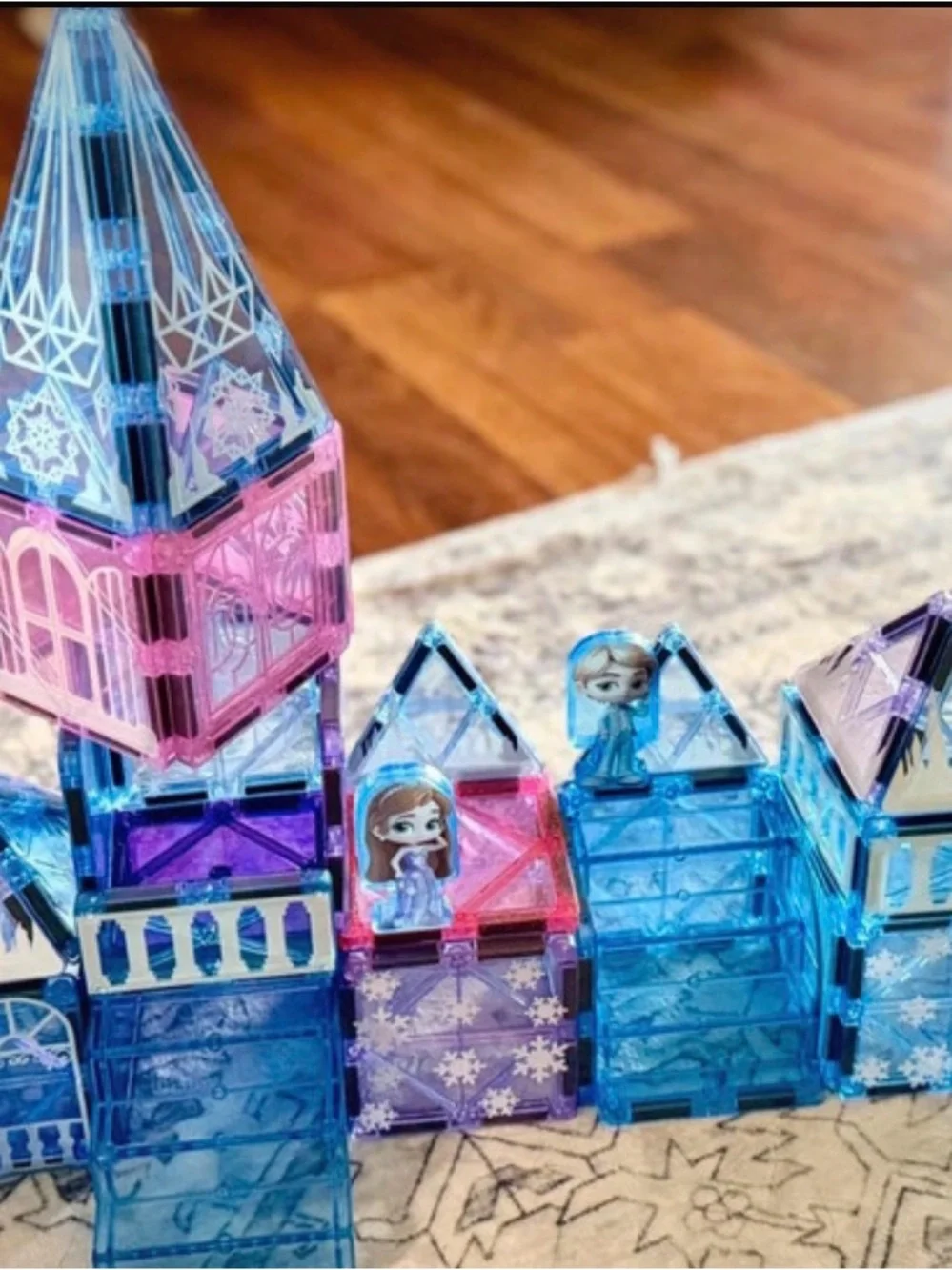 Princess Magnetic Castle Building Set - Blue & Pink